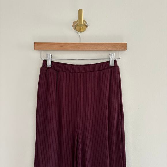 N:Philanthropy Revolve Reign Ribbed Pull On High Rise Pants Space Cherry XS - Picture 4 of 9